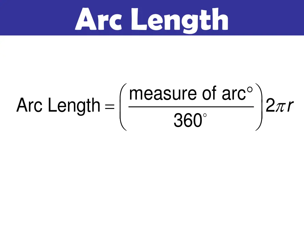 arc length