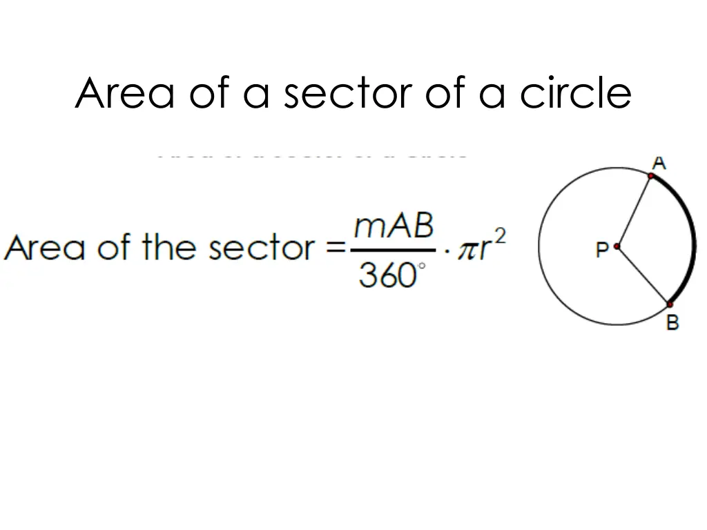 area of a sector of a circle