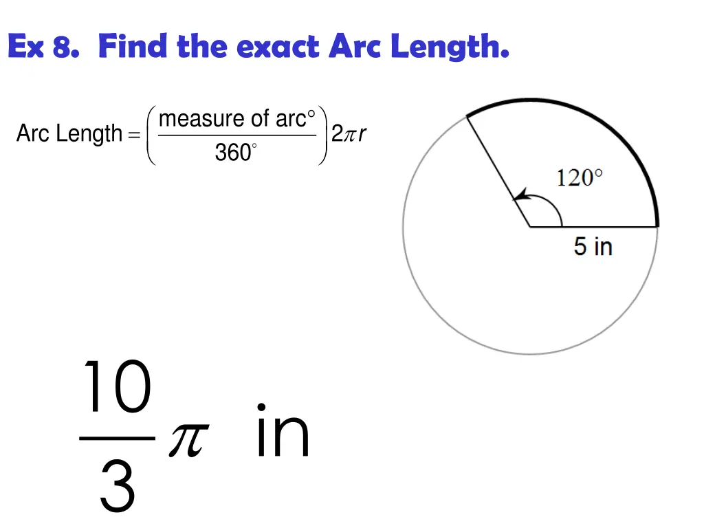 ex 8 find the exact arc length