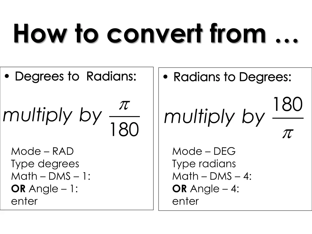 how to convert from