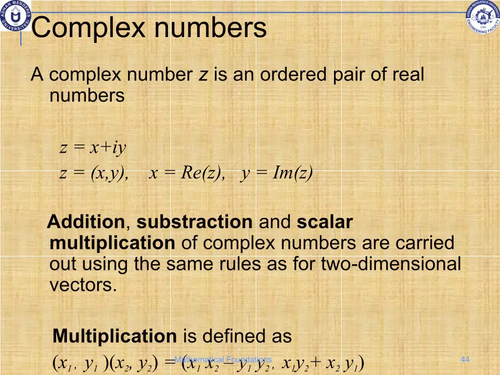 complex numbers