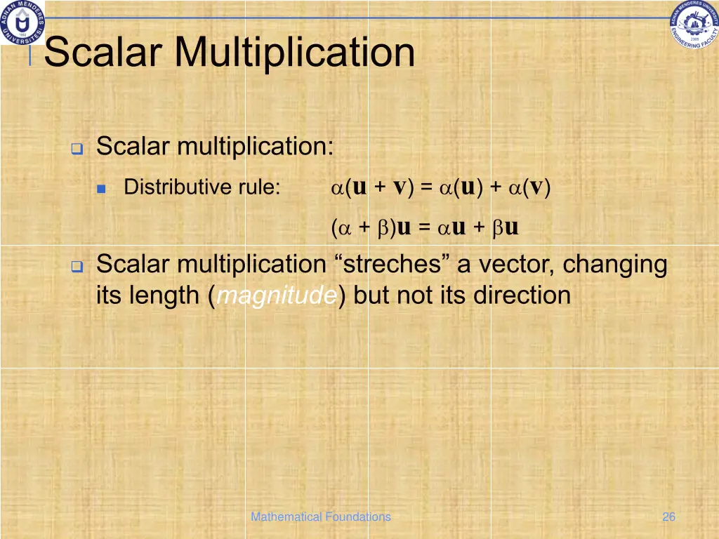 scalar multiplication