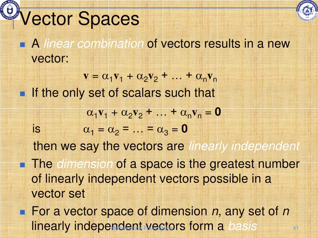 vector spaces 1