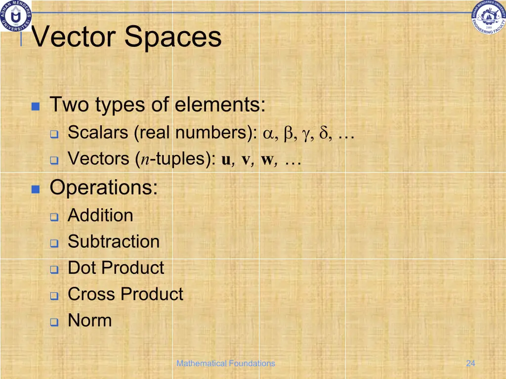 vector spaces