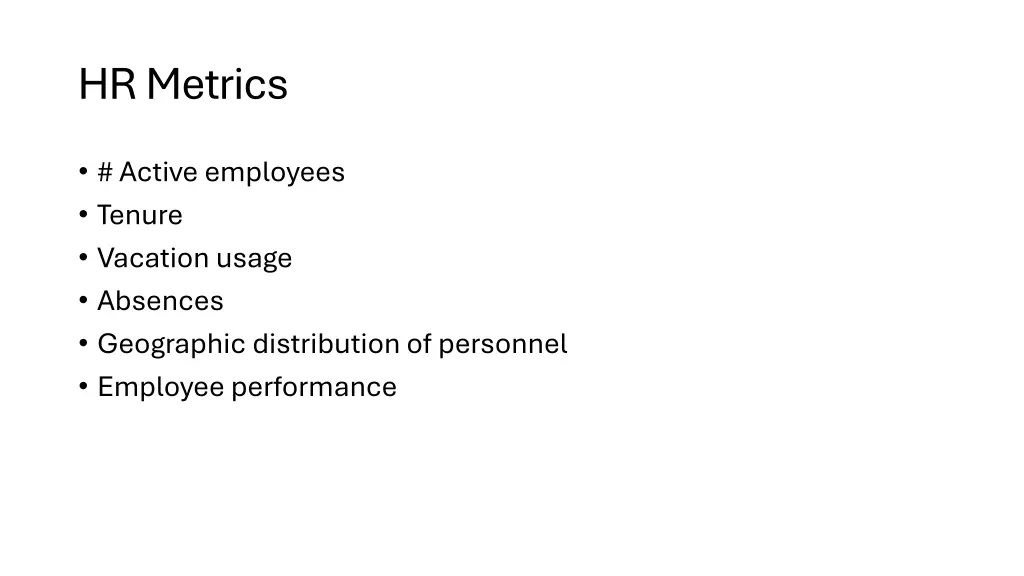 hr metrics