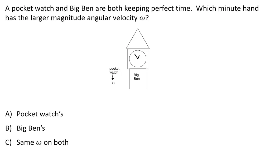 a pocket watch and big ben are both keeping