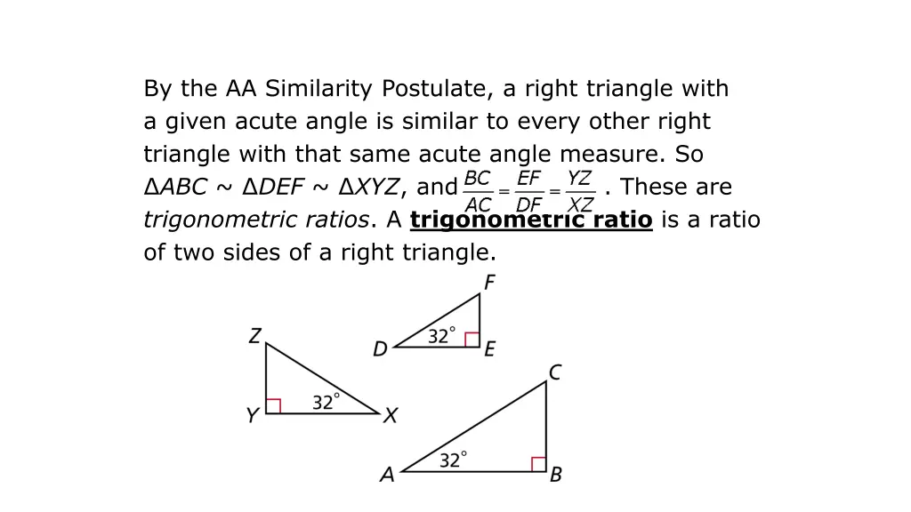 by the aa similarity postulate a right triangle