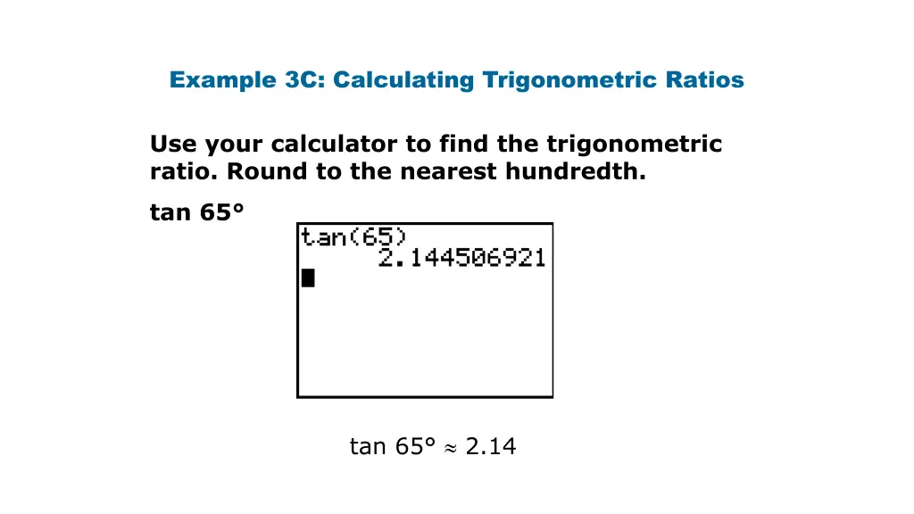 example 3c calculating trigonometric ratios