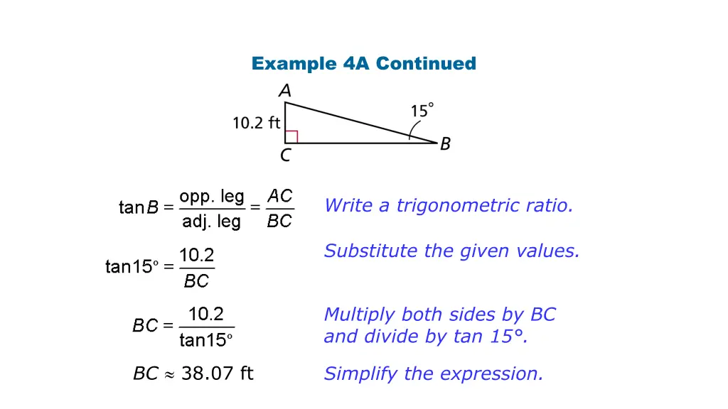 example 4a continued