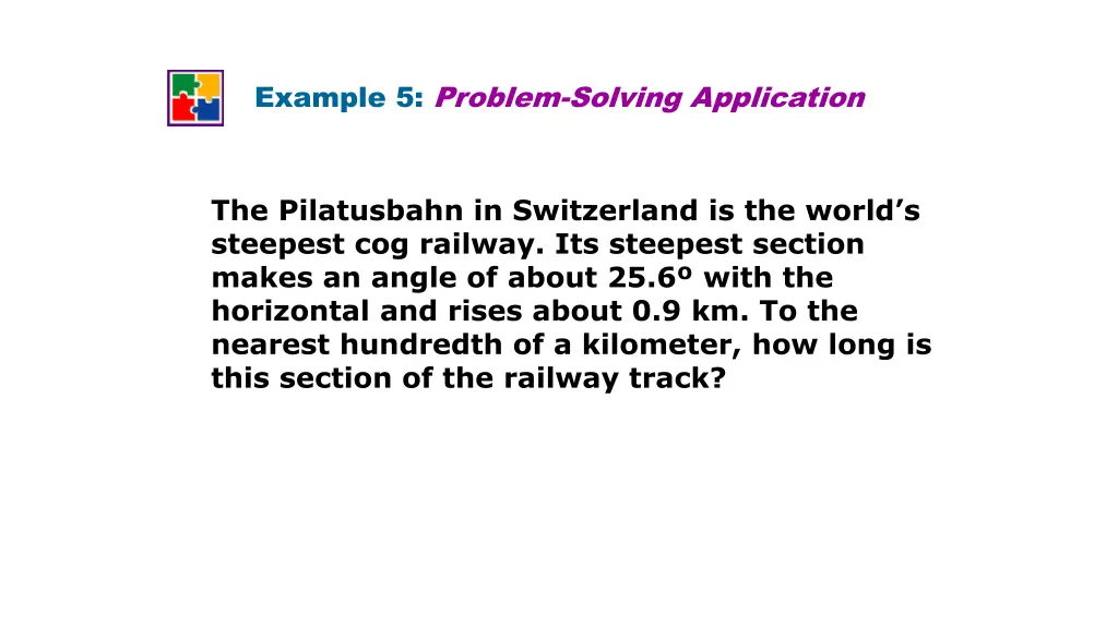 example 5 problem solving application