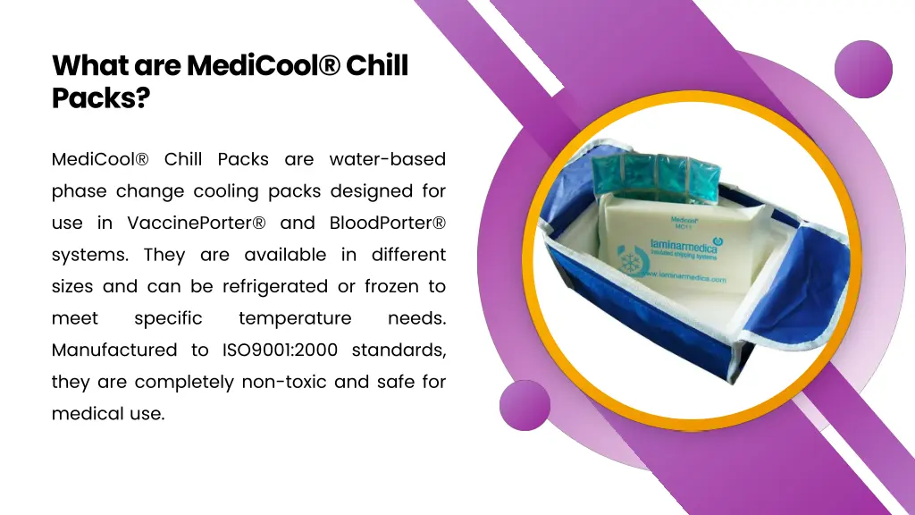 what are medicool chill packs