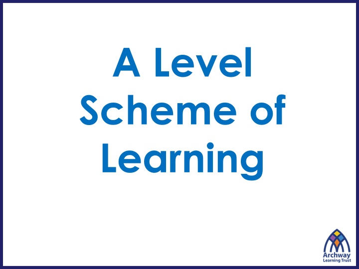 a level scheme of learning