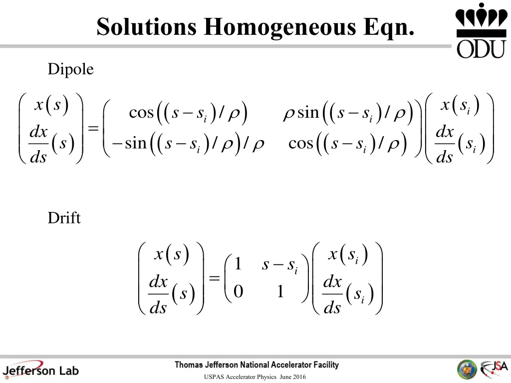 solutions homogeneous eqn