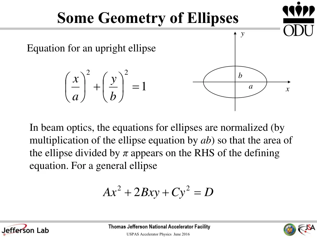 some geometry of ellipses