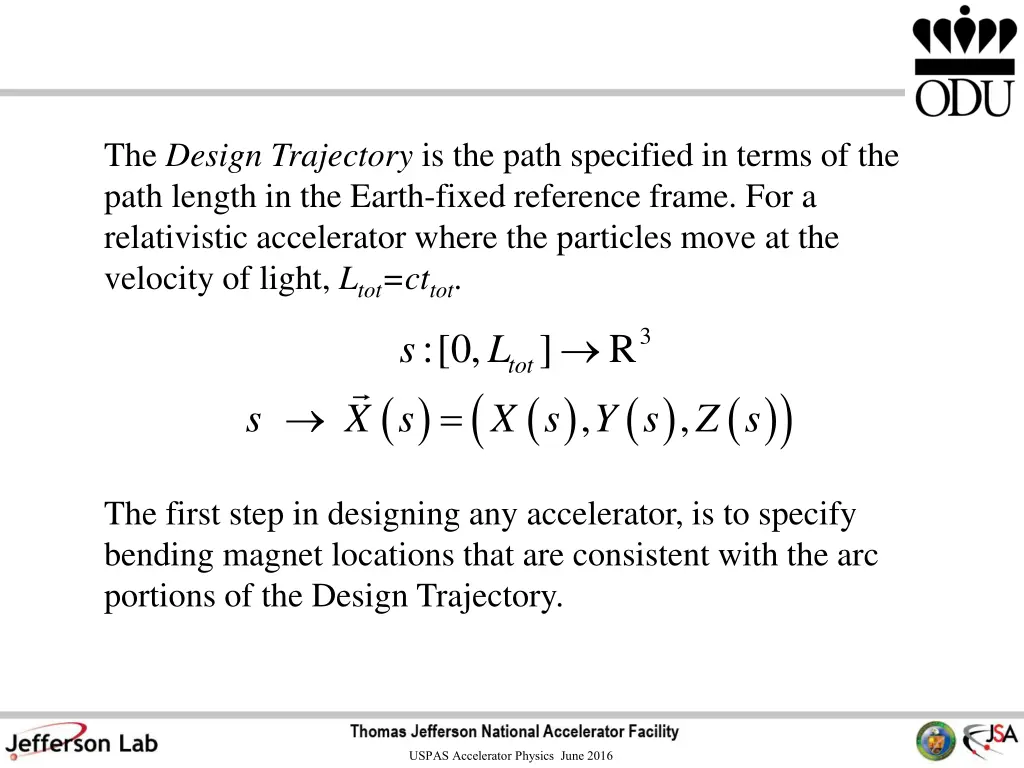 the design trajectory is the path specified