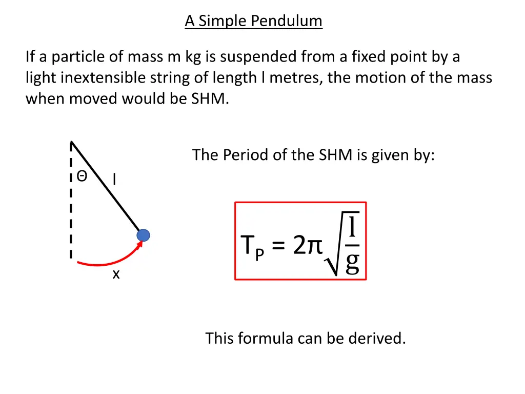 a simple pendulum