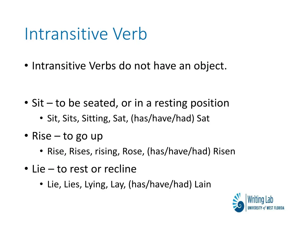 intransitive verb