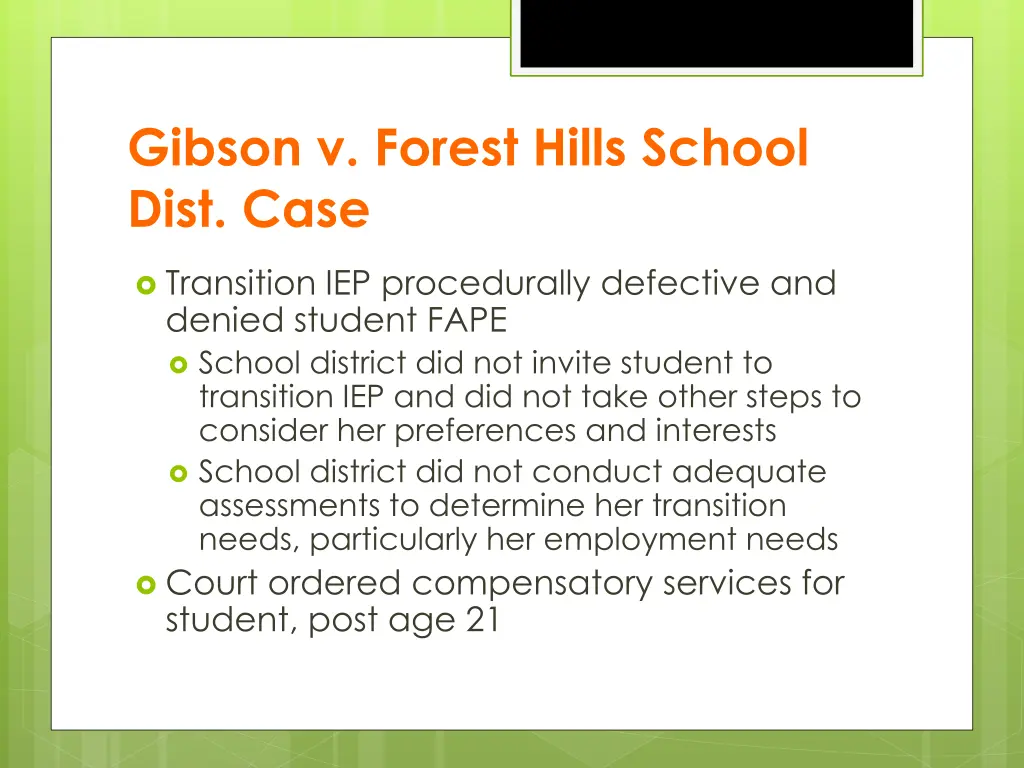 gibson v forest hills school dist case