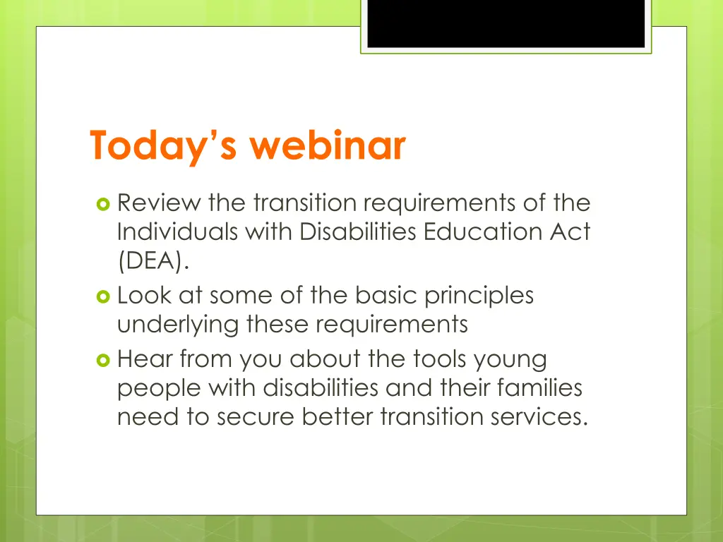 today s webinar