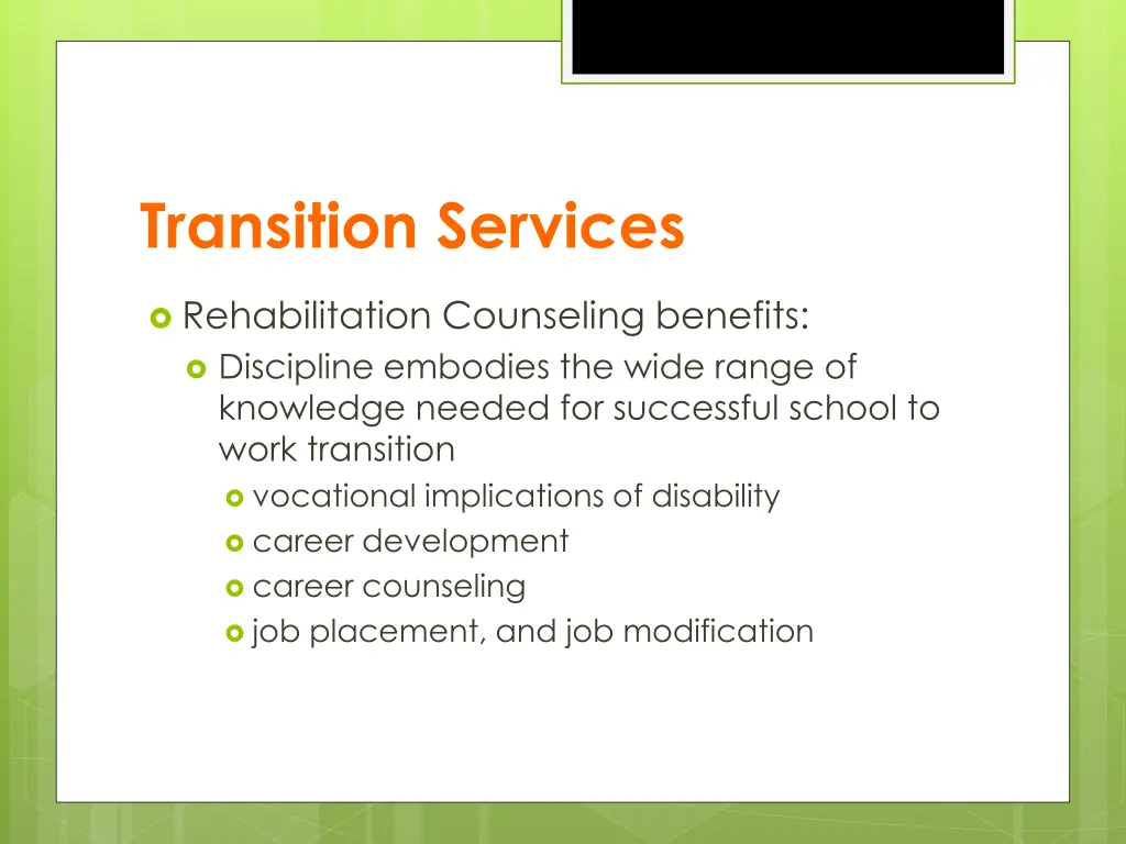 transition services 7