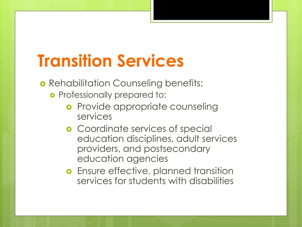 transition services 8