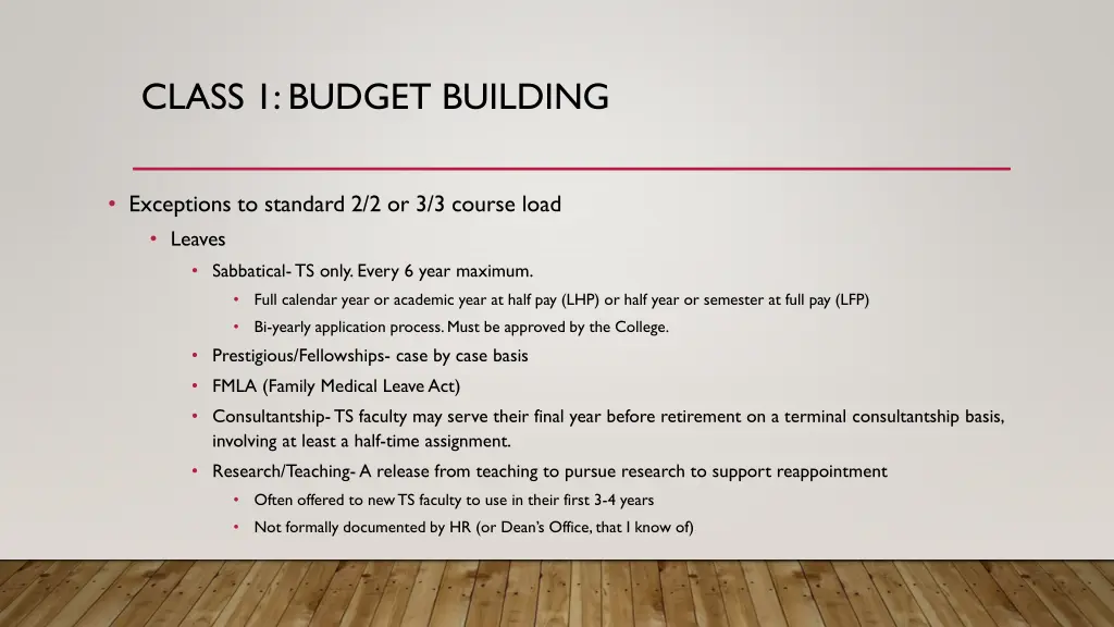 class 1 budget building 7