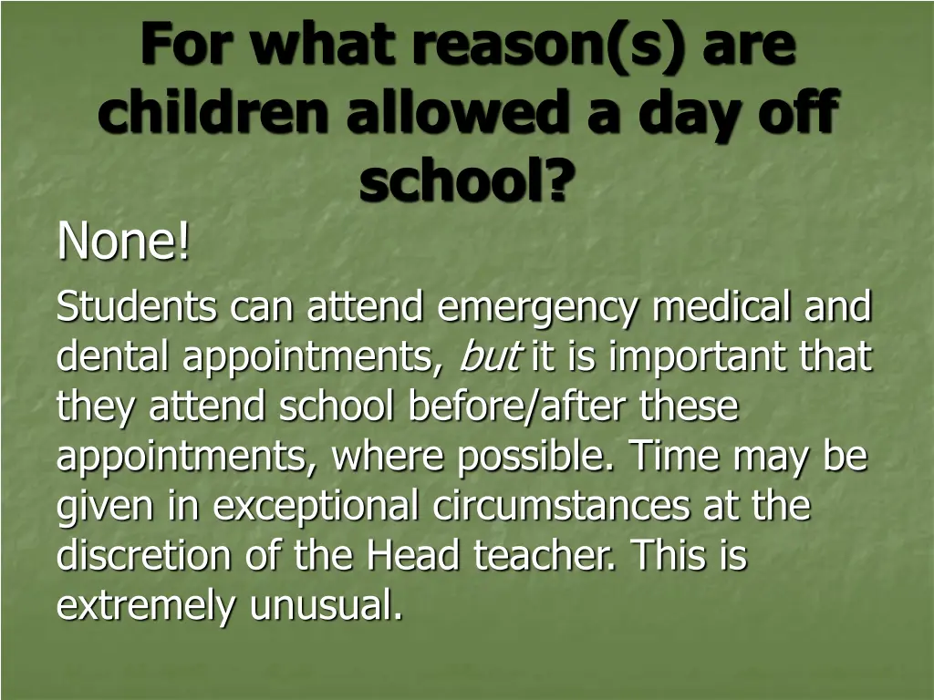 for what reason s are children allowed