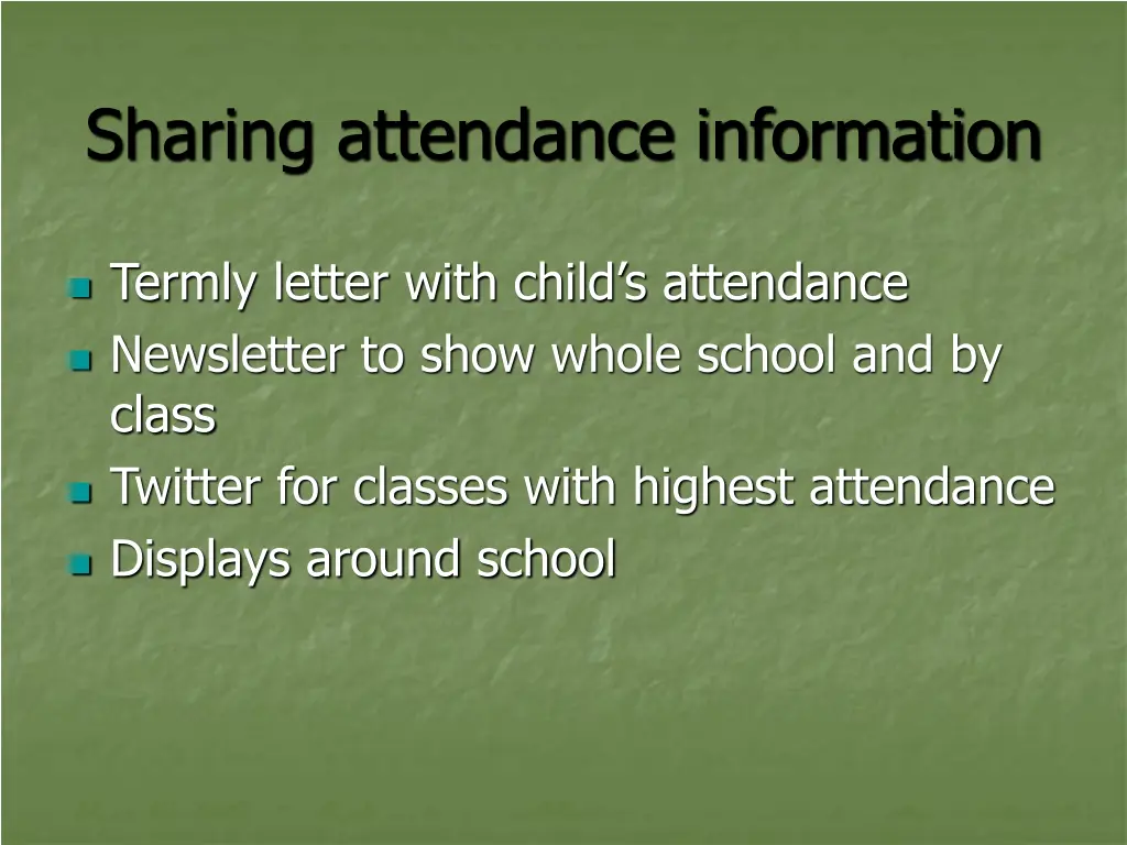 sharing attendance information