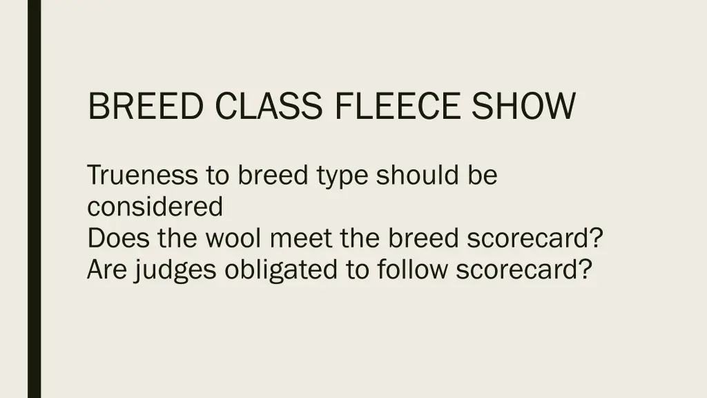 breed class fleece show