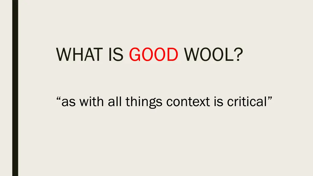 what is good wool