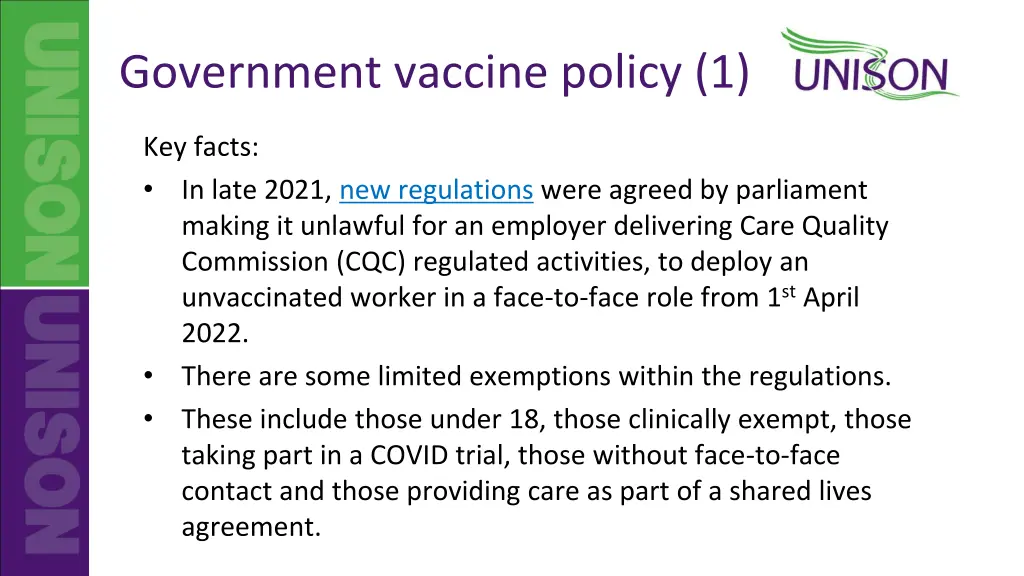 government vaccine policy 1