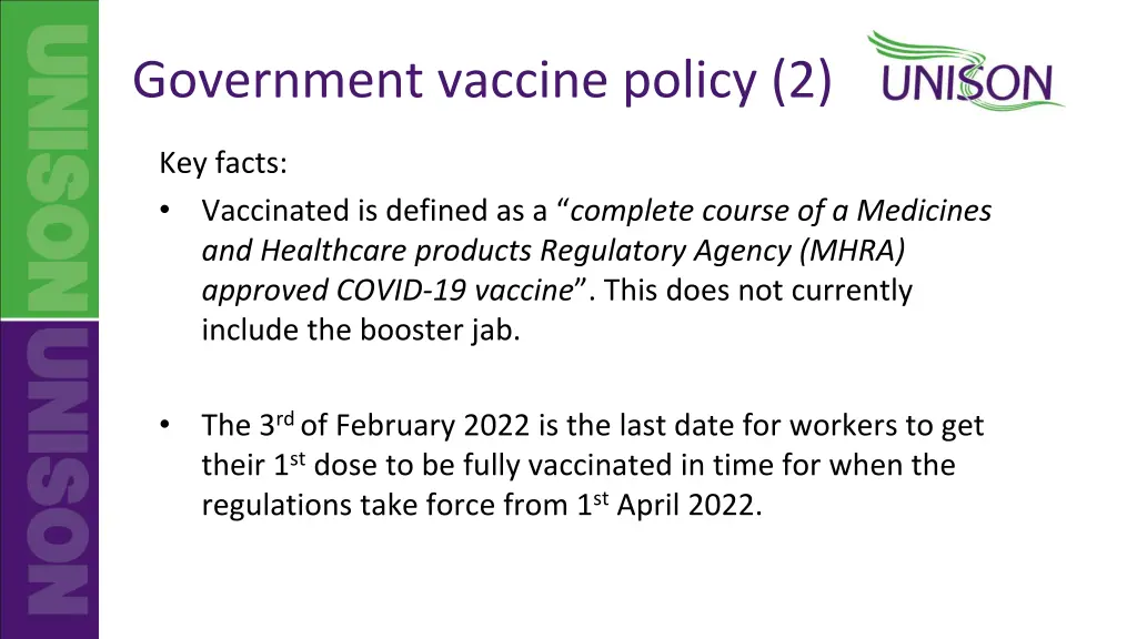 government vaccine policy 2