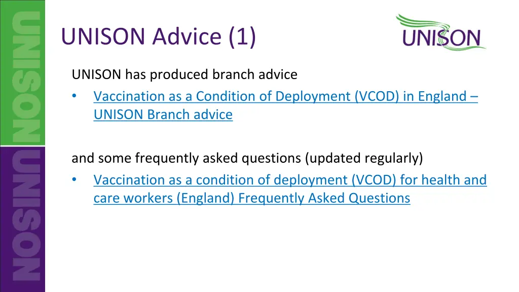 unison advice 1