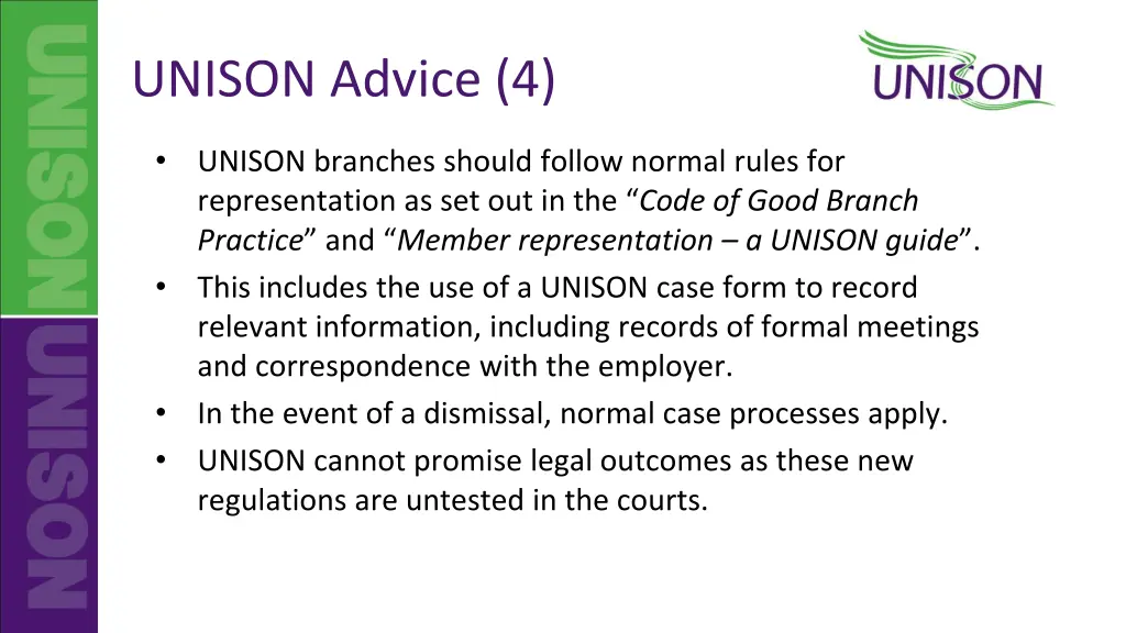 unison advice 4