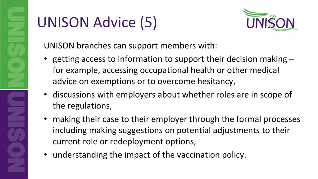 unison advice 5