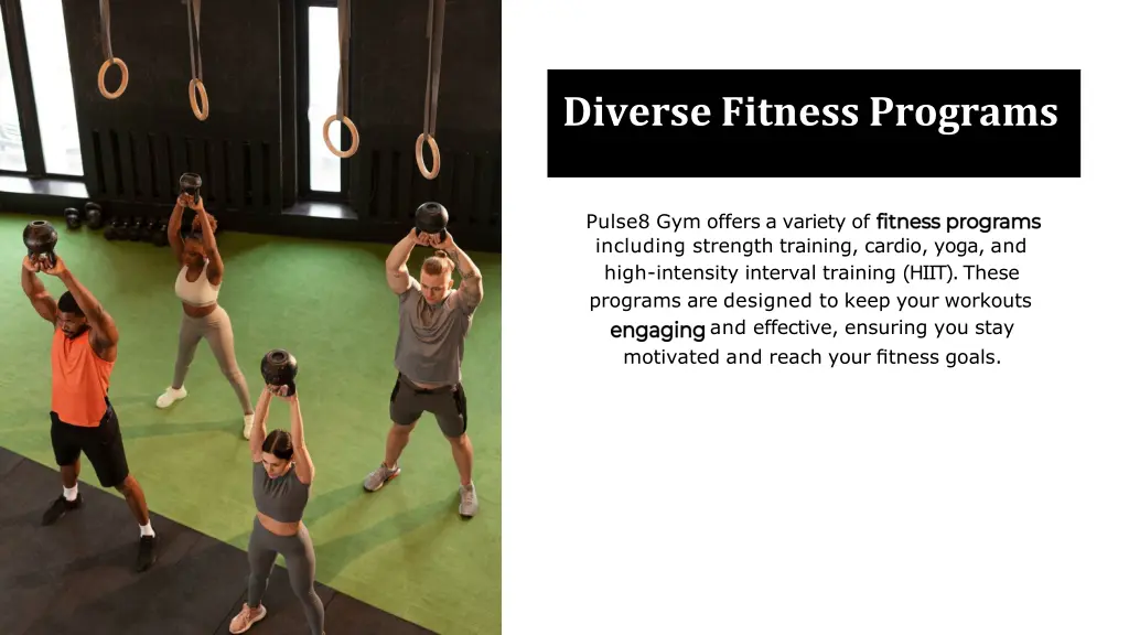 diverse fitness programs