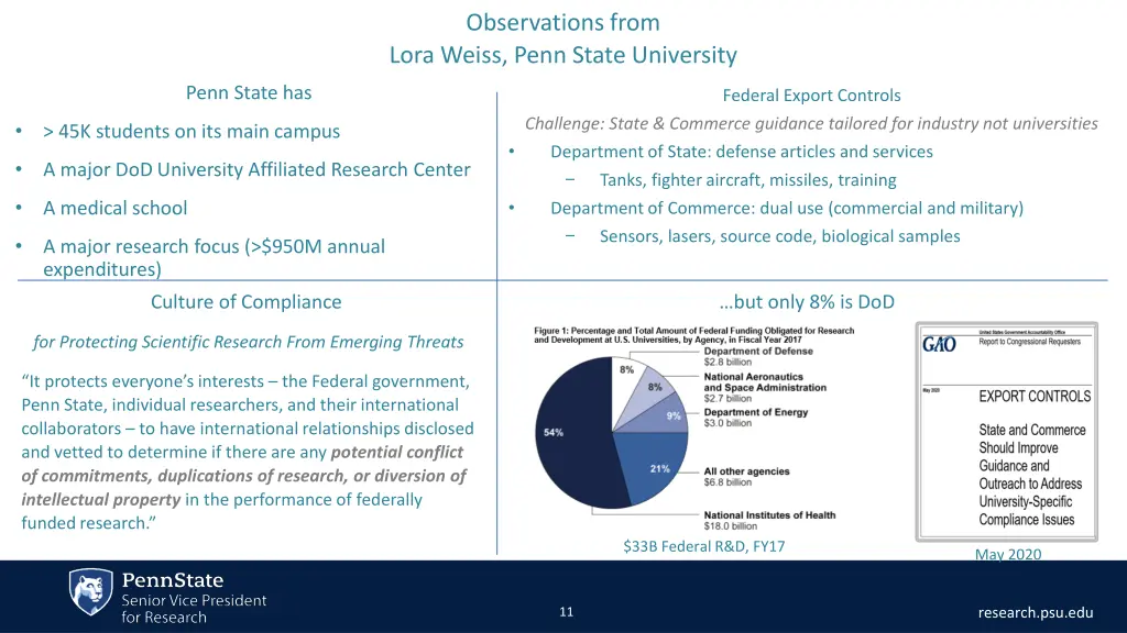 observations from lora weiss penn state university