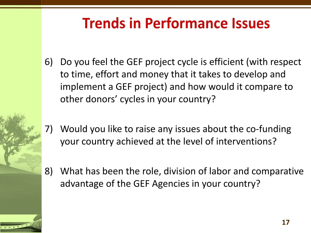 6 do you feel the gef project cycle is efficient