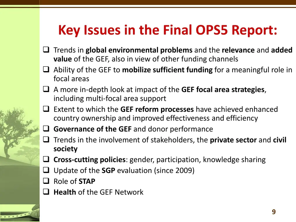 trends in global environmental problems