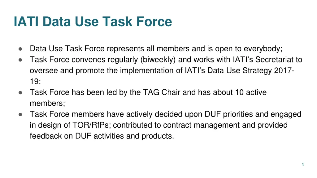 iati data use task force