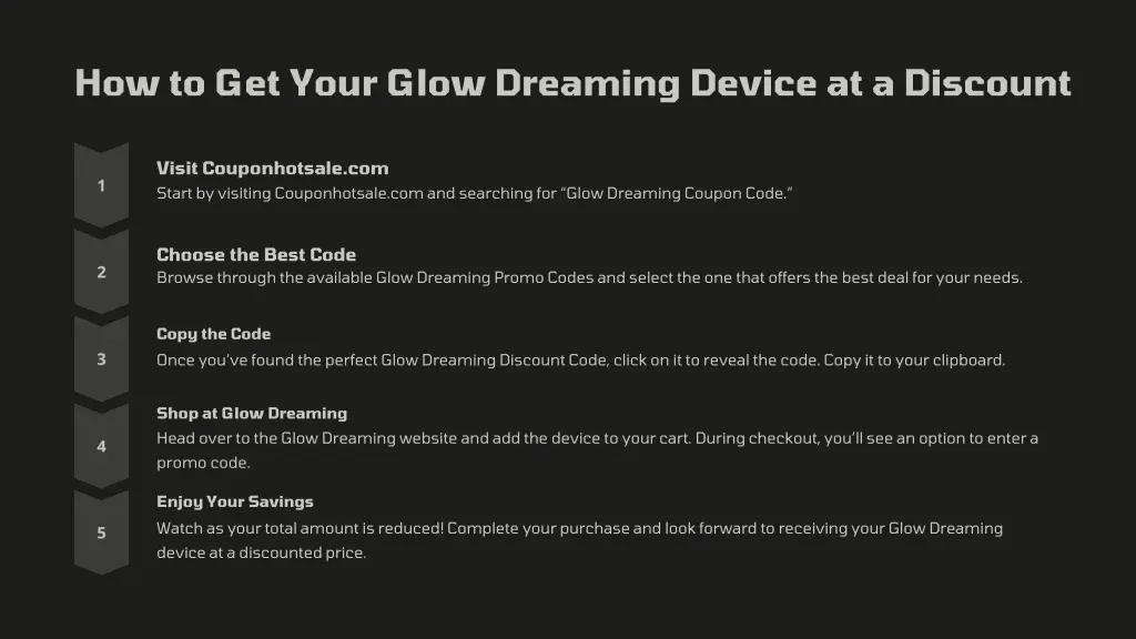 how to get your glow dreaming device at a discount