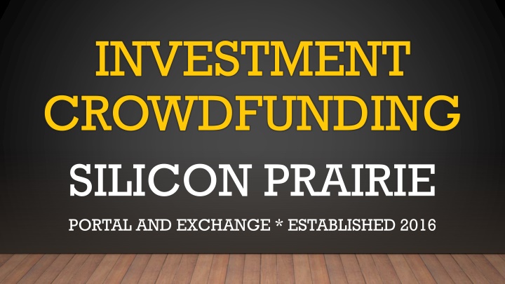 investment crowdfunding silicon prairie portal