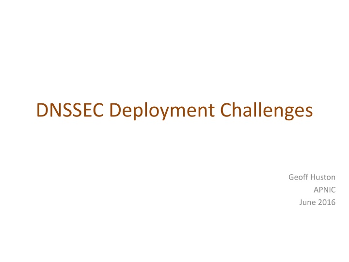 dnssec deployment challenges