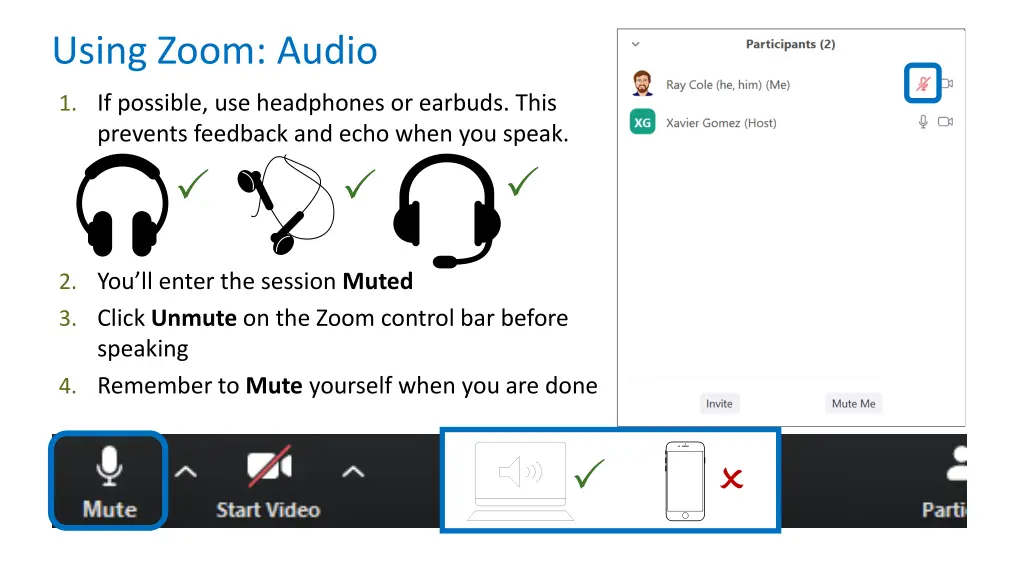 using zoom audio