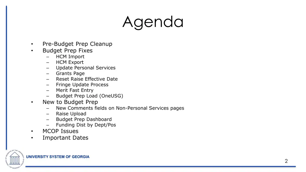 agenda