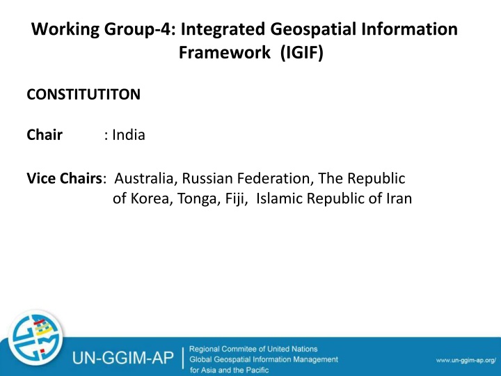 working group 4 integrated geospatial information