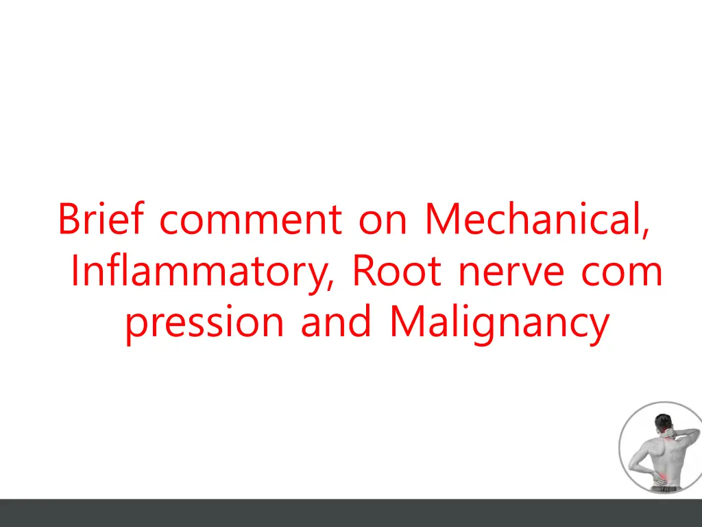 brief comment on mechanical inflammatory root