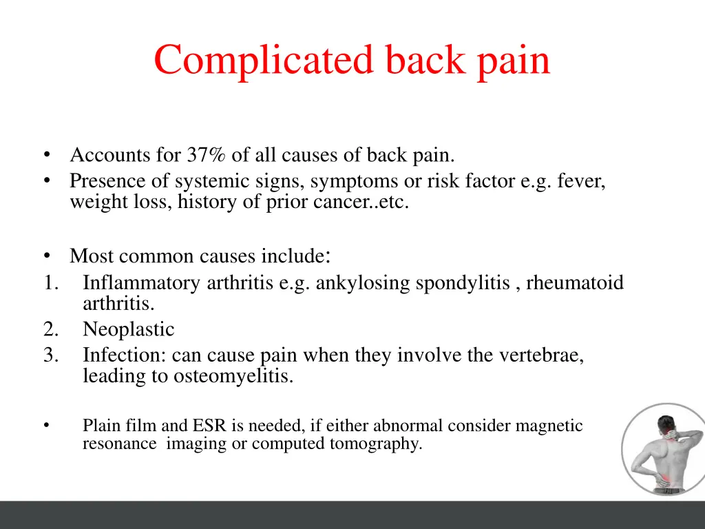 complicated back pain