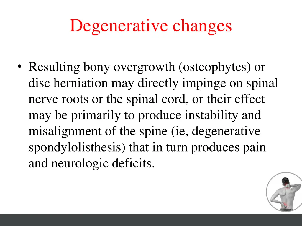 degenerative changes