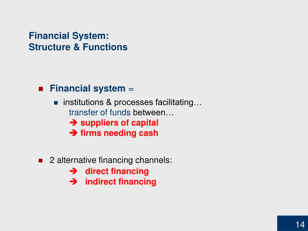 financial system structure functions